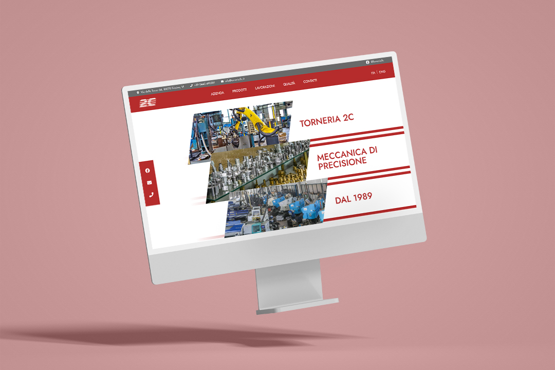 NetEvolution Vicenza Torneria Meccanica 2c Mock up Sito web
