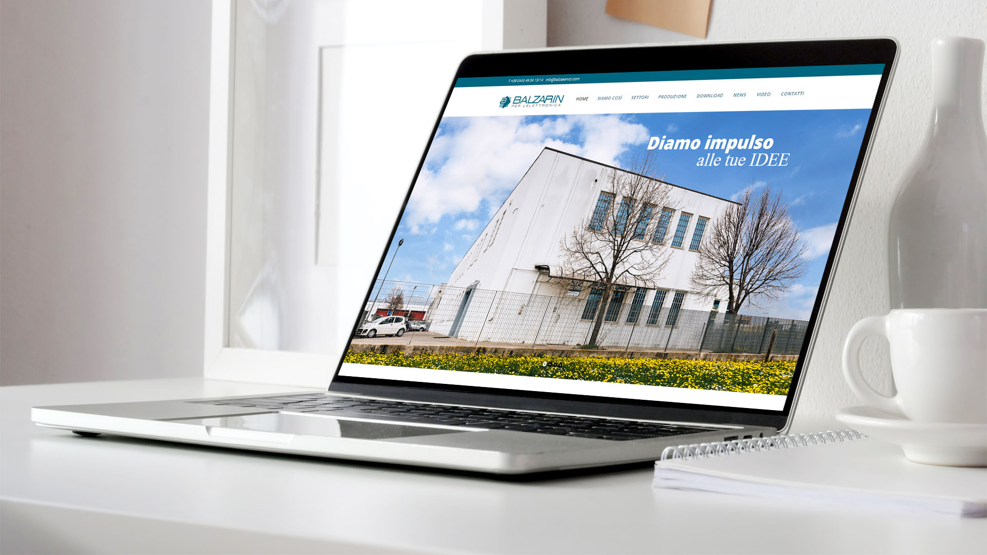 NetEvolution Vicenza Balzarin Elettronica Mock up Sito Web