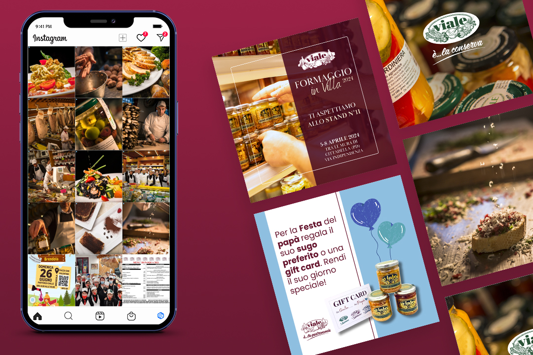 NetEvolution Vicenza Gastronomia Viale Shop Social Media Telefono Mock up