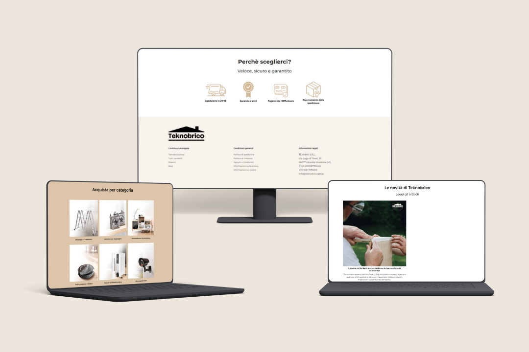 NetEvolution Vicenza TeknoBrico Composizione Mock up Sito Web
