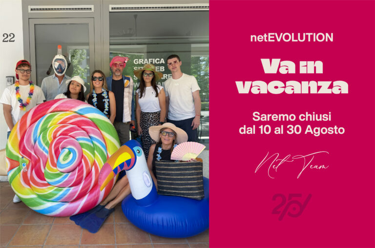 netevolution arzignano vicenza webagency ferie estive 2026